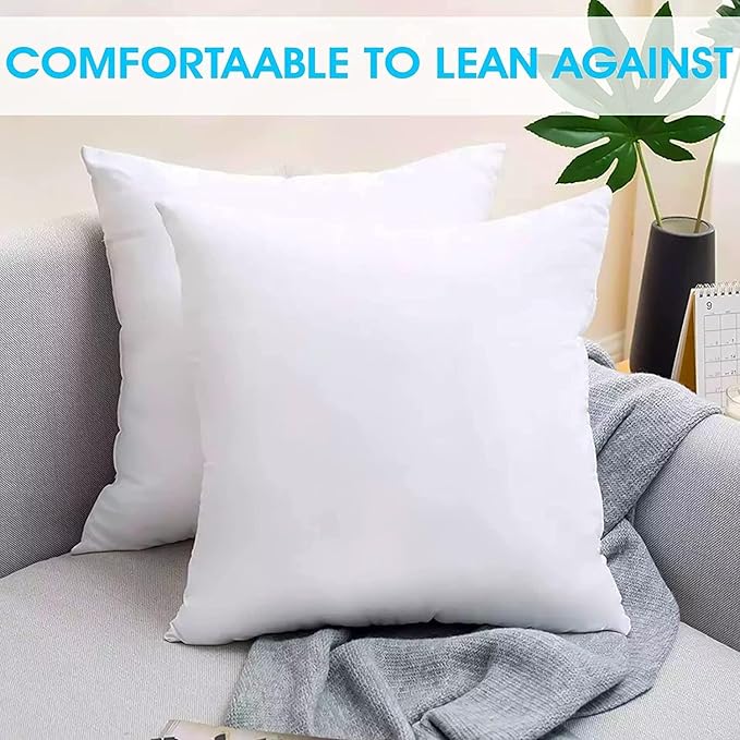 Extra Fill Plump Hollowfibre Inner Fillers, Anti-Allergy Sofa Cushion inserts Scatters, White Molten Creek