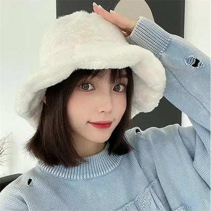 Molten Creek® Fluffy Fur Round Winter Bucket Hat, Cozy Warm and Style, Easy-to-Care-for Polyester, Eye-Catching Patterns, Essential Winter Accessory, One-Size,