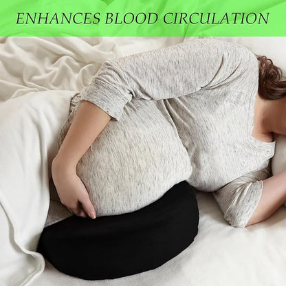 Molten Creek® Pregnancy Wedge Pillow for Maternity, Memory Foam Maternity Pillow Support for Body, Belly, Back, Knees, Side Sleeping, Removable Cover, Lightweight Molten Creek