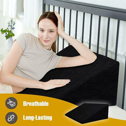Molten Creek® Bed Wedge Pillow Cushion, Neck, Back, Acid Reflux Flex, Supportive Foam Fill, Removable Washable Cover, Comfortable and Supportive Molten Creek