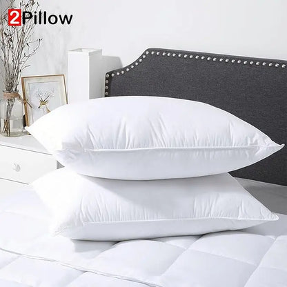 Molten Creek® Hotel Quality Standard Soft Pillows, Bounce Back Support Bed Pillows, 75 x 50 cm, Anti Allergic Hollowfiber Filled, Comfortable and Breathable, Easy Care (2) Molten Creek
