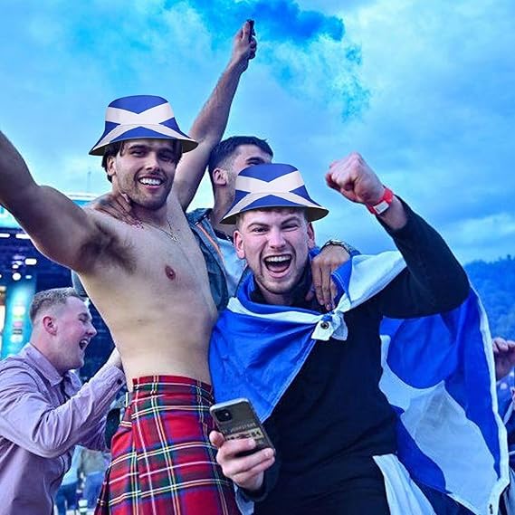 Molten Creek® Unisex Scotland Bucket Hat, Scotland Flag Hat, Reversible, Cotton Bucket Hat, Sun UV Protection, World Cup Fans, Football, Sports Events, One Size Molten Creek