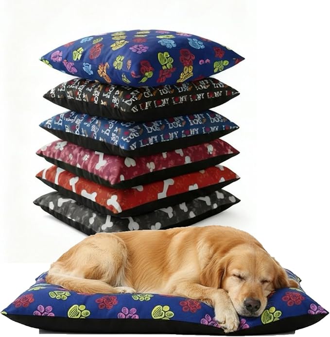 Molten Creek® Shredded Foam Pet Cushion, Eye-Catching Design, Vibrant Colour, Machine Wash, Warm, Comfortable, Indoor And Outdoor Use, Random Colour Molten Creek
