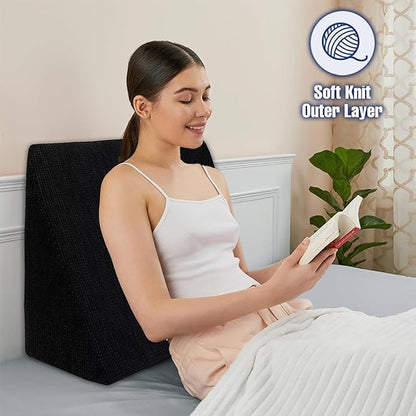 Molten Creek® Bed Wedge Pillow Cushion, Neck, Back, Acid Reflux Flex, Supportive Foam Fill, Removable Washable Cover, Comfortable and Supportive Molten Creek