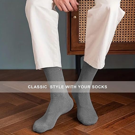 Molten Creek® Men’s Classic Crew Socks, Rib Knit Cuffs, Breathable, Super Smooth, Flat Logo Detailing, Dress Sock Design, Size 6-11, 6 Pairs Molten Creek