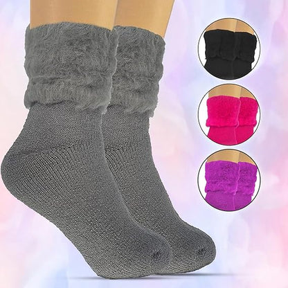 Molten Creek® Unisex Thermal Socks, Extra Thick Fleece Brushed, Warm & Soft, Non-Slip, Arch Support, Breathable & Comfortable, 2.3 Tog, 3 Pack Molten Creek