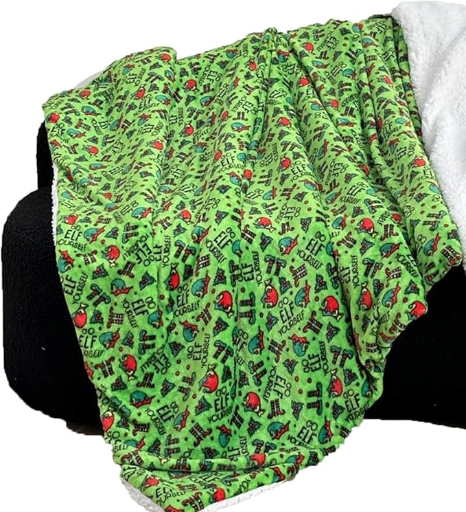 Molten Creek® Christmas Throw Sherpa Blanket, Soft And Comfortable, Fluffy And Warm, Eye Catching Design, Portable & Lightweight, Machine Washable, Ideal For Winter Molten Creek