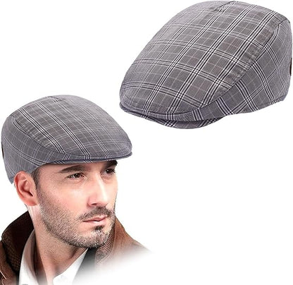 Men's Flat Hat, Cotton Summer Hat, Various Patterns, Breathable & Lightweight, Stylish Design, Moisture-Wicking, Best Gift for Men, One Size Molten Creek