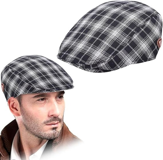 Men's Flat Hat, Cotton Summer Hat, Various Patterns, Breathable & Lightweight, Stylish Design, Moisture-Wicking, Best Gift for Men, One Size