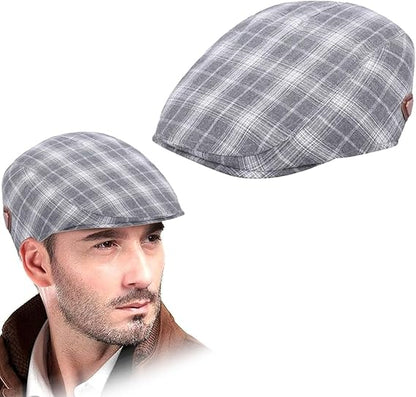 Men's Flat Hat, Cotton Summer Hat, Various Patterns, Breathable & Lightweight, Stylish Design, Moisture-Wicking, Best Gift for Men, One Size Molten Creek