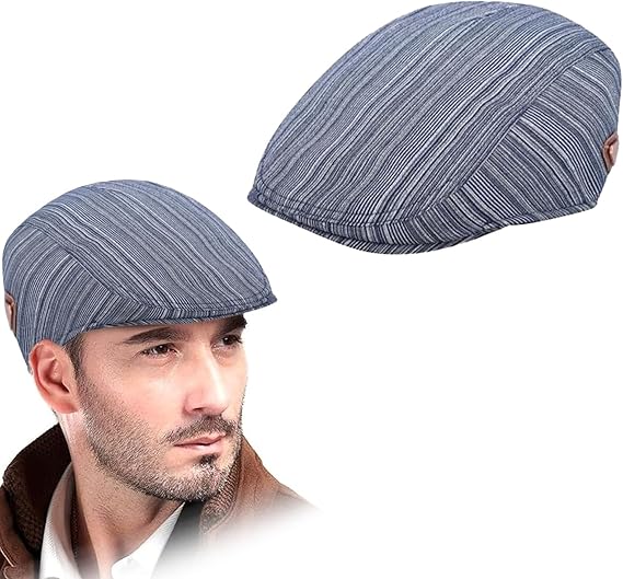 Men's Flat Hat, Cotton Summer Hat, Various Patterns, Breathable & Lightweight, Stylish Design, Moisture-Wicking, Best Gift for Men, One Size Molten Creek