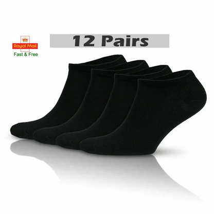 Molten Creek® Men's & Women's Trainer Liner Socks – Cotton Low Cut Invisible Sports Socks