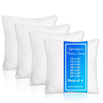 Extra Fill Plump Hollowfibre Inner Fillers, Anti-Allergy Sofa Cushion inserts Scatters, White Molten Creek