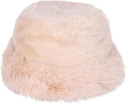 Molten Creek® Fluffy Fur Round Winter Bucket Hat, Cozy Warm and Style, Easy-to-Care-for Polyester, Eye-Catching Patterns, Essential Winter Accessory, One-Size,