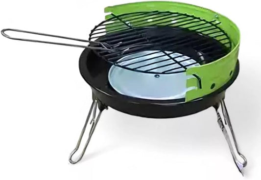 Molten Creek® Barbecue Grill BBQ Portable Charcoal Cooking Grill, Efficient Heat Distribution, Compact and Lightweight BBQ, Outdoor Round Patio UK, 33cm