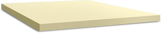 Yellow rectangular mattress on a white background