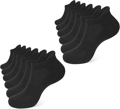 Set of black ankle socks on a white background