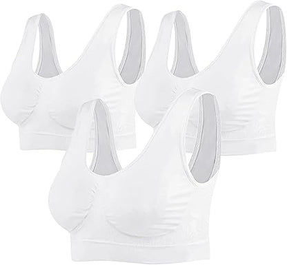 Three Women Super Comfort Sports Bra In White