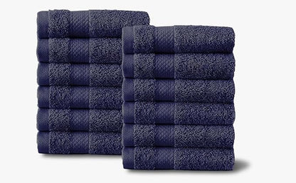 Molten Creek® Face Cloths Towels Set, 100% Egyptian Cotton, Highly Absorbent, Quick Dry, Super Soft & Fluffy, Easy to Care, Lightweight, 30 x 30cm, Pack of 12