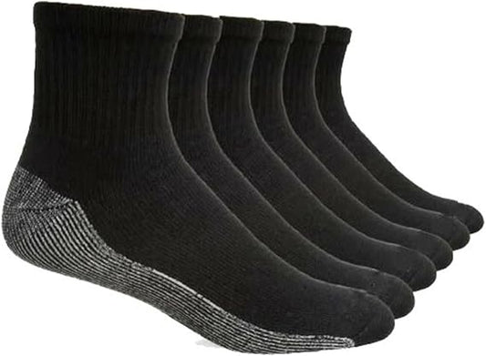 Molten Creek® Men’s Heavy Duty Quarter Work Socks, Moisture Wicking, Ankle Socks, Full Cushioned, Comfort Top, Reinforced Heel, 6-11, 10 Pairs Molten Creek