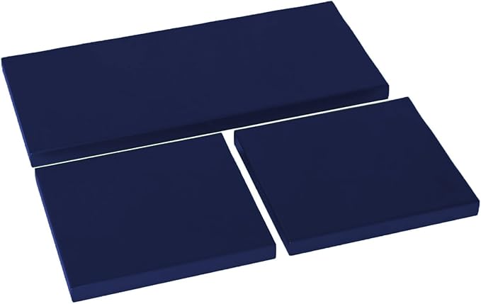 3pcs Outdoor Seat Cushion Pads in Navy Blue