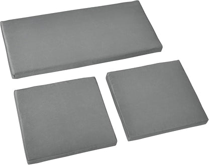 3pcs Outdoor Seat Cushion Pads In Grey 
