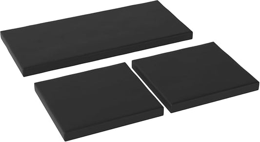 3pcs Outdoor Seat Cushion Pads in Black