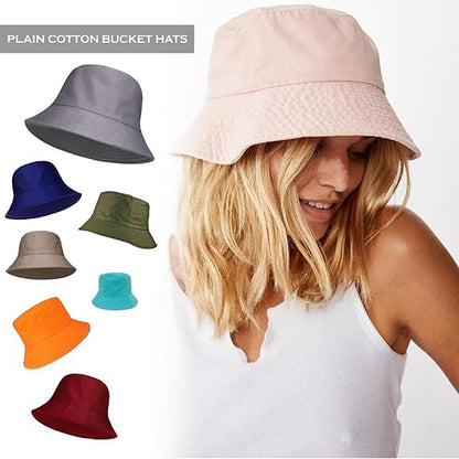 Molten Creek® Plain Cotton Bucket Hats, Lightweight and Comfortable, One Size Fits All, Versatile, Summer Protection and Beach Hats for Men and Women