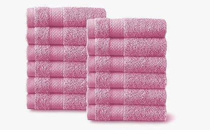 Molten Creek® Face Cloths Towels Set, 100% Egyptian Cotton, Highly Absorbent, Quick Dry, Super Soft & Fluffy, Easy to Care, Lightweight, 30 x 30cm, Pack of 12
