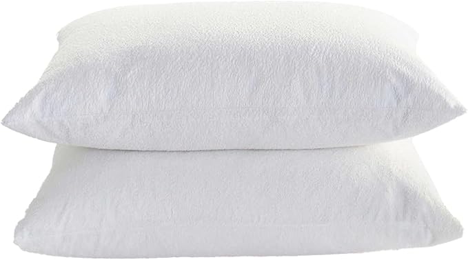 Molten Creek® Terry Waterproof Mattress Protector, Easy to Fit Up to 40cm, Breathable Fabric, Noiseless, 360° Elastic Band, Moisture-Wicking, White Molten Creek