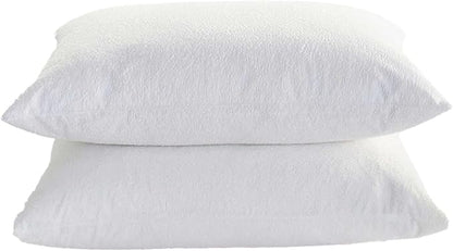 Molten Creek® Terry Waterproof Mattress Protector, Easy to Fit Up to 40cm, Breathable Fabric, Noiseless, 360° Elastic Band, Moisture-Wicking, White Molten Creek