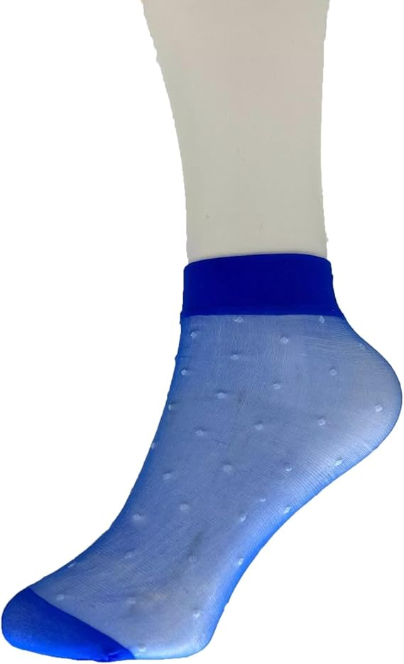 Molten Creek® Women Lace Sheer Socks, Invisible Transparent Mesh Ankle Socks, Colourful Polka Dots, Low Cut, Breathable & Lightweight, For Summer, 5 Pair Molten Creek