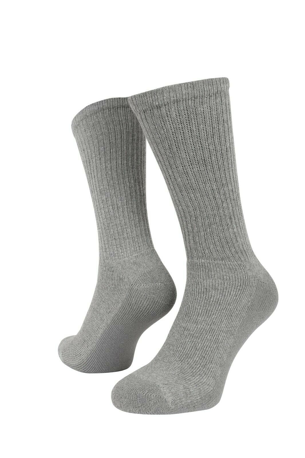 Molten Creek® 10 Pairs Men’s Crew Sports Socks, Classic Rich Cotton, Cushioned Sole, Comfort Top, Training, Walking, Hiking, Athletic Socks, Size 6-11 Molten Creek