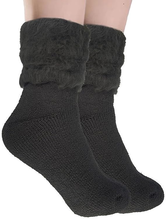 Dark gray socks with textured cuffs on a white background