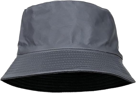 Gray bucket hat on a white background