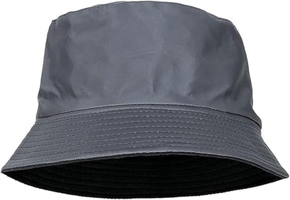 Gray bucket hat on a white background