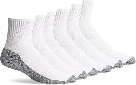 Molten Creek® Men’s Heavy Duty Quarter Work Socks, Moisture Wicking, Ankle Socks, Full Cushioned, Comfort Top, Reinforced Heel, 6-11, 10 Pairs Molten Creek
